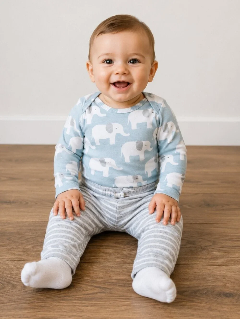 3 months boys elephant outfit